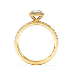 Beatrice Diamond Halo Engagement Ring in 18K Gold 1ct G/SI2