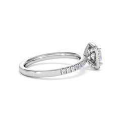 Beatrice GIA Diamond Halo Engagement Ring in Platinum 1.25ct G/VS