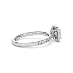 Beatrice GIA Diamond Halo Engagement Ring in Platinum 1.25ct G/VS