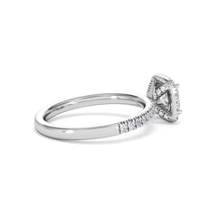 Beatrice GIA Diamond Halo Engagement Ring in Platinum 1.25ct G/VS