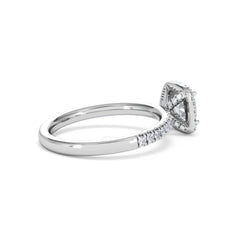Beatrice GIA Diamond Halo Engagement Ring in Platinum 1.25ct H/SI