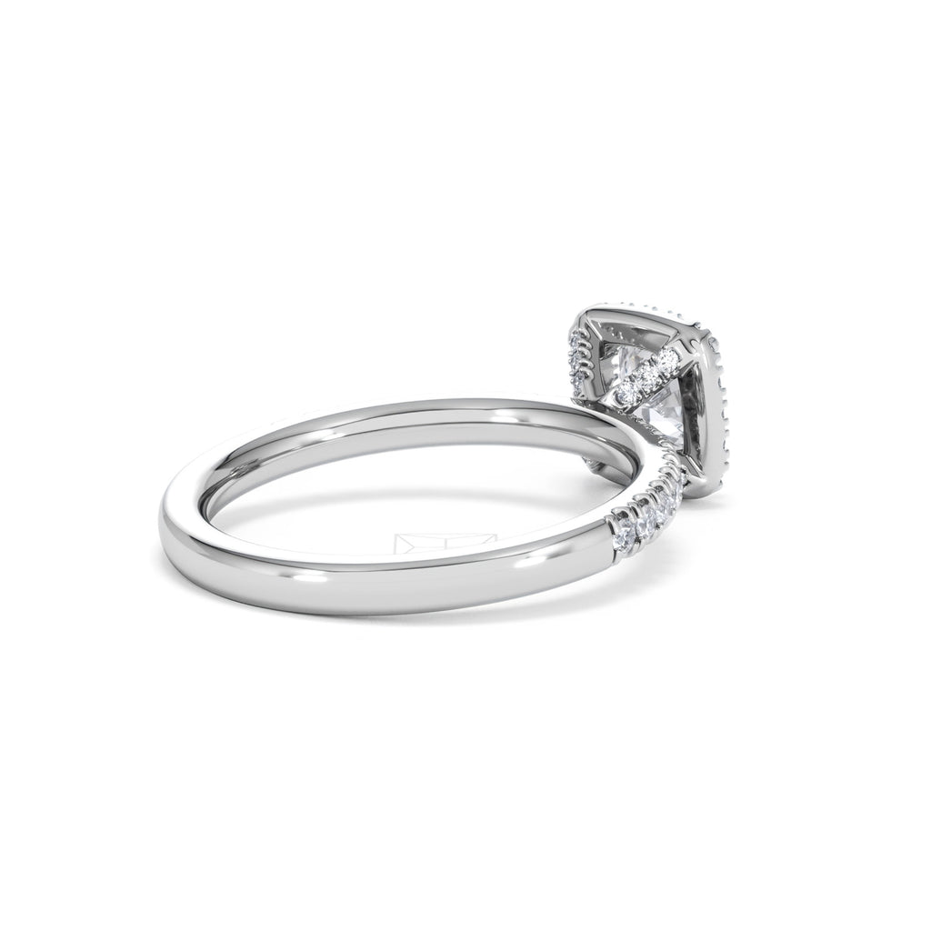 Beatrice GIA Diamond Halo Engagement Ring in Platinum 1.25ct G/VS