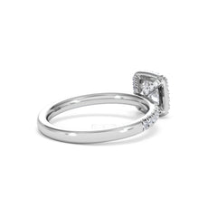 Beatrice GIA Diamond Halo Engagement Ring in Platinum 1.25ct G/VS