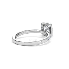 Beatrice GIA Diamond Halo Engagement Ring in Platinum 1.25ct G/VS