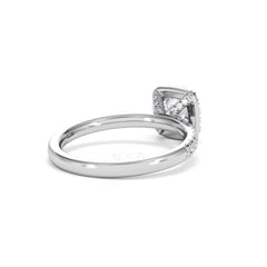 Beatrice GIA Diamond Halo Engagement Ring in Platinum 1.25ct G/VS
