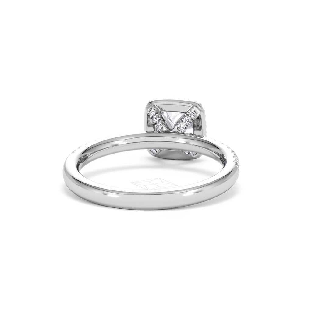 Beatrice GIA Diamond Halo Engagement Ring in Platinum 1.25ct G/VS
