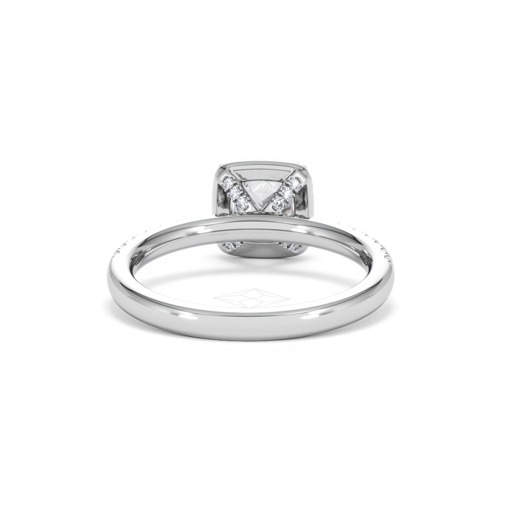 Beatrice GIA Diamond Halo Engagement Ring in Platinum 1.25ct G/VS