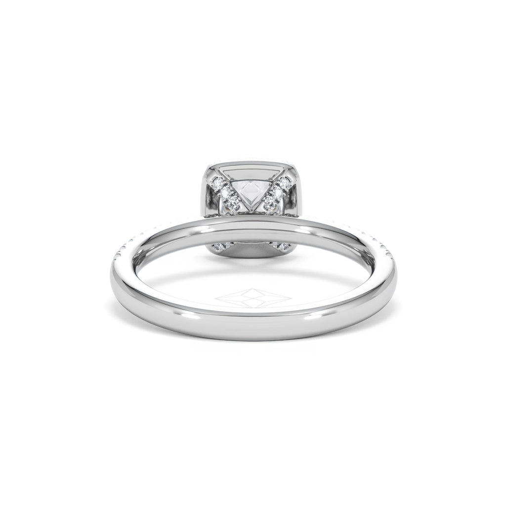 Beatrice GIA Diamond Halo Engagement Ring in Platinum 1.25ct G/VS