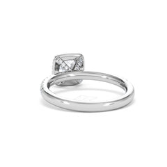 Beatrice GIA Diamond Halo Engagement Ring in Platinum 1.25ct G/VS