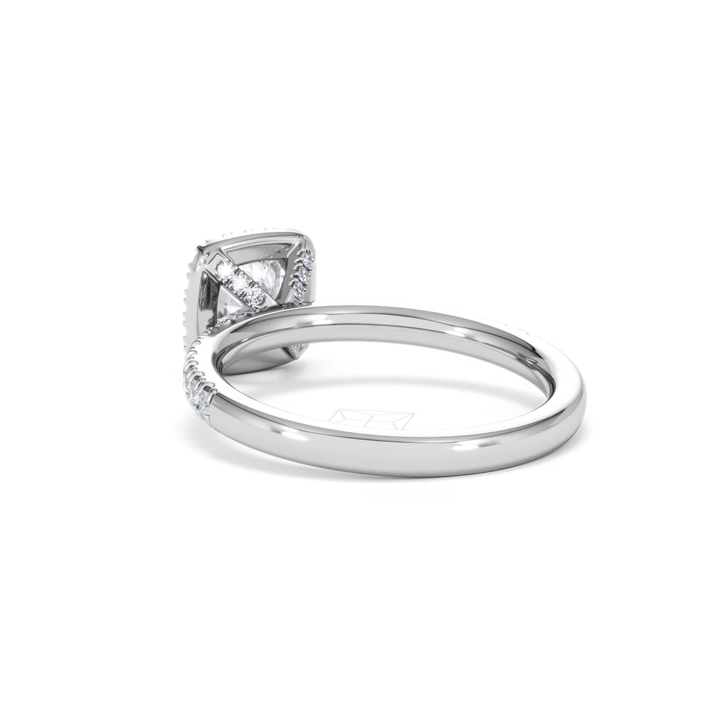 Beatrice GIA Diamond Halo Engagement Ring in Platinum 1.25ct G/VS