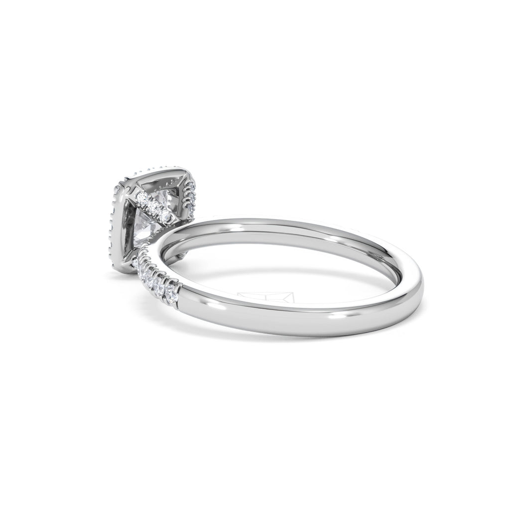 Beatrice GIA Diamond Halo Engagement Ring in Platinum 1.25ct G/VS