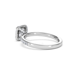 Beatrice GIA Diamond Halo Engagement Ring in Platinum 1.25ct G/VS