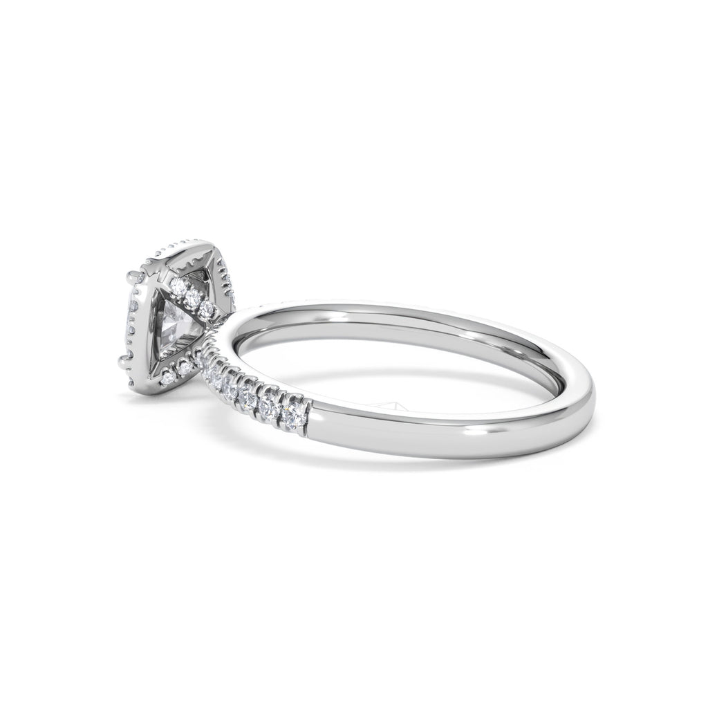 Beatrice GIA Diamond Halo Engagement Ring in Platinum 1.25ct G/VS
