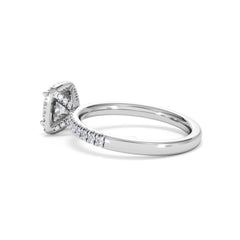 Beatrice GIA Diamond Halo Engagement Ring in Platinum 1.25ct G/VS