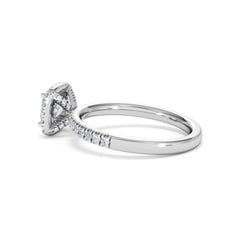 Beatrice GIA Diamond Halo Engagement Ring in Platinum 1.25ct G/VS