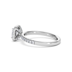 Beatrice GIA Diamond Halo Engagement Ring in Platinum 1.25ct G/VS