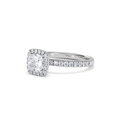 Beatrice GIA Diamond Halo Engagement Ring in Platinum 1.25ct G/VS