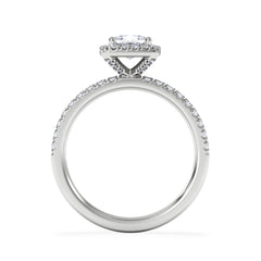 Beatrice GIA Diamond Halo Engagement Ring in Platinum 1.25ct H/SI
