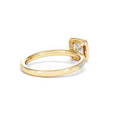 Beatrice GIA Diamond Halo Engagement Ring in 18K Gold 1.25ct G/SI2