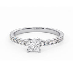 Katerina Lab Princess Diamond Engagement Ring Platinum 0.85ct F/VS1