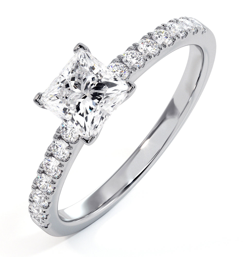 Katerina GIA Princess Diamond Engagement Ring Platinum 1.15ct G/SI1