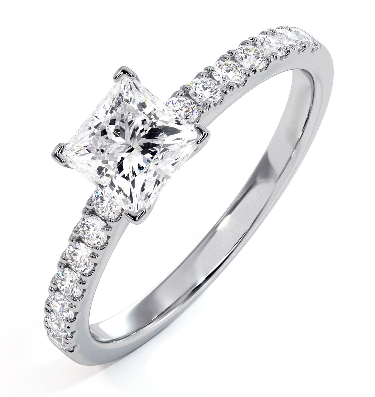 Katerina GIA Princess Diamond Engagement Ring Platinum 1.15ct G/SI1