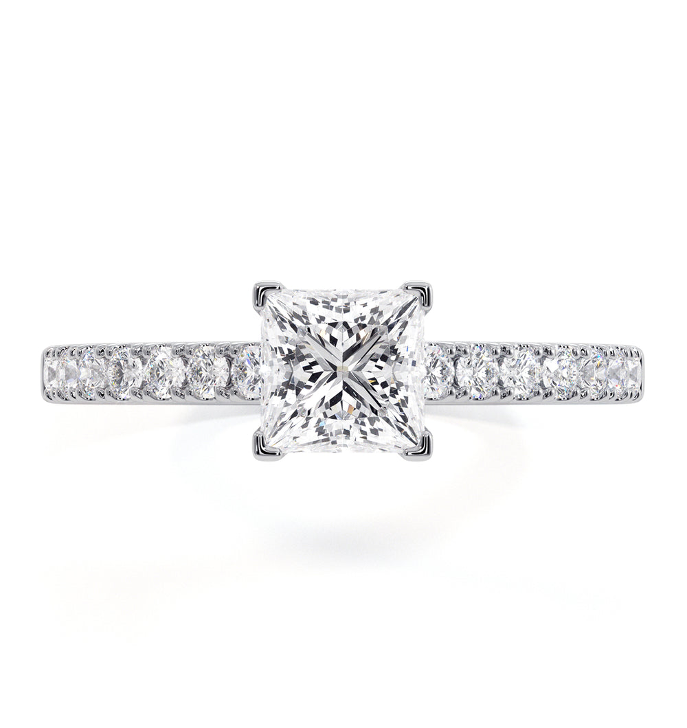 Katerina GIA Princess Diamond Engagement Ring Platinum 1.15ct G/SI1