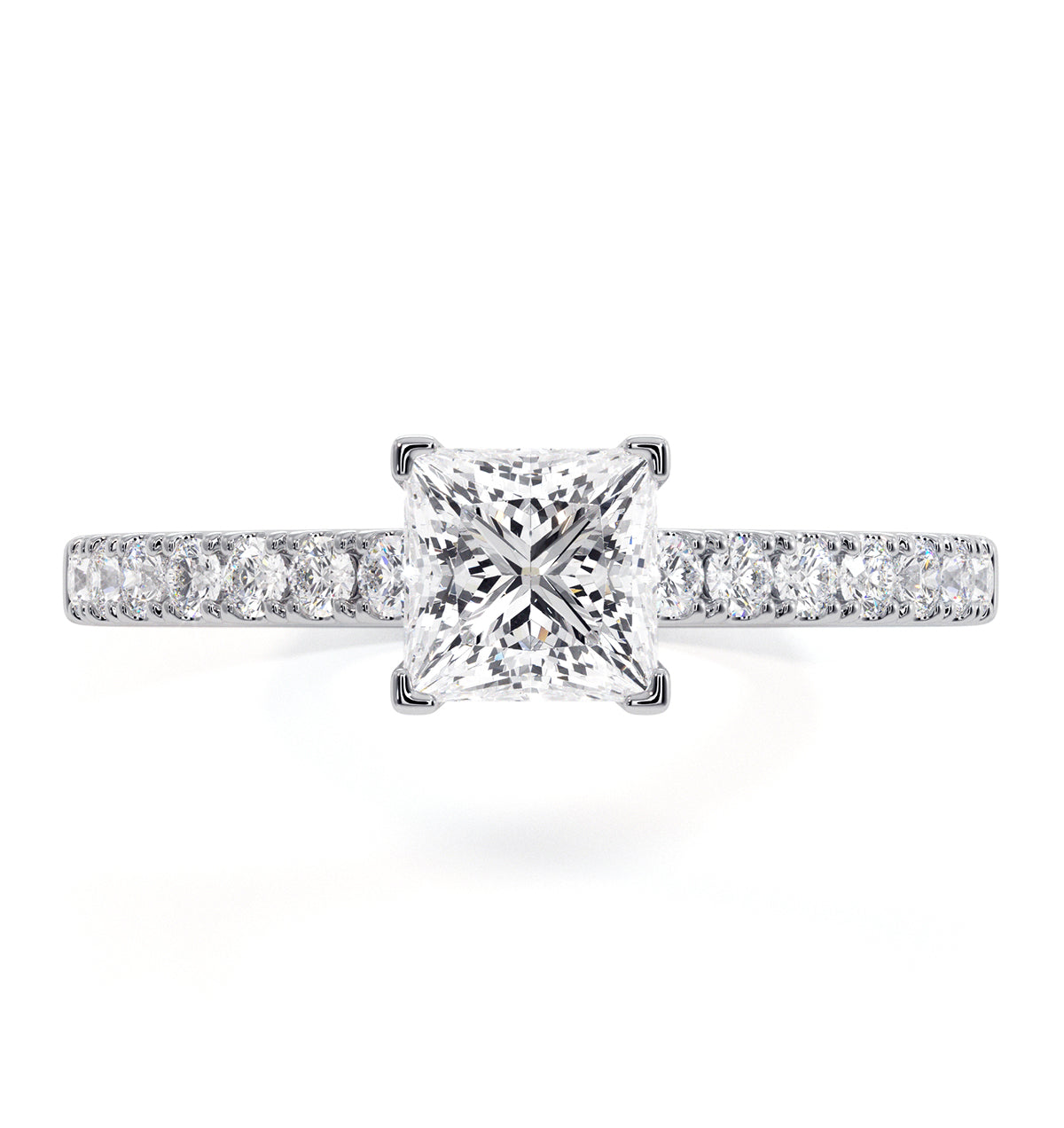 Katerina GIA Princess Diamond Engagement Ring Platinum 1.15ct G/SI1