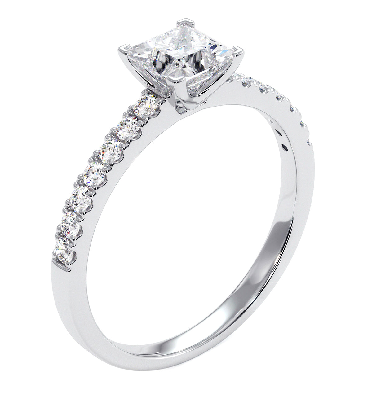 Katerina GIA Princess Diamond Engagement Ring Platinum 1.15ct G/SI1