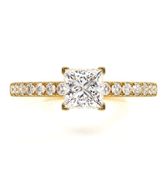 Katerina GIA Princess Diamond Engagement Ring 18K Gold 1.15ct G/VS1