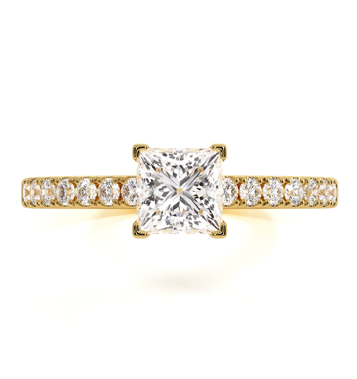 Katerina GIA Princess Diamond Engagement Ring 18K Gold 1.15ct G/VS1