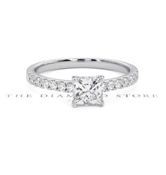 Katerina GIA Princess Diamond Engagement Ring Platinum 1.15ct H/SI