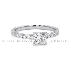 Katerina GIA Princess Diamond Engagement Ring Platinum 1.15ct H/SI
