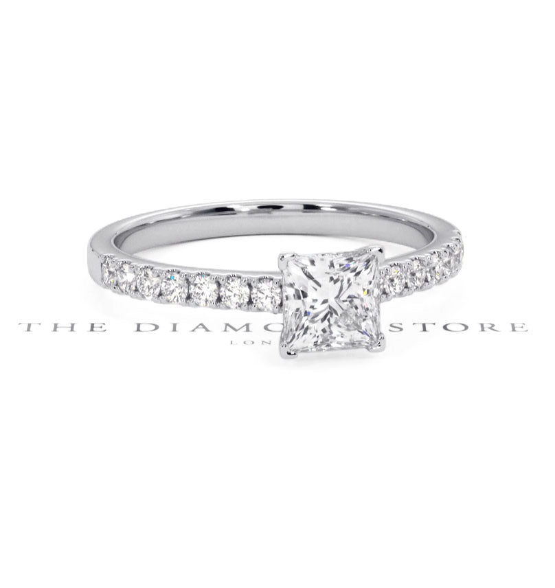 Katerina GIA Princess Diamond Engagement Ring Platinum 1.15ct H/SI