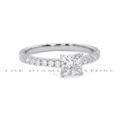 Katerina GIA Princess Diamond Engagement Ring Platinum 1.15ct H/SI