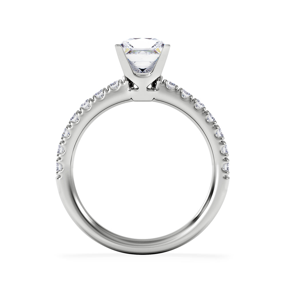Katerina Lab Princess Diamond Engagement Ring 18KW Gold 1.55ct F/VS1