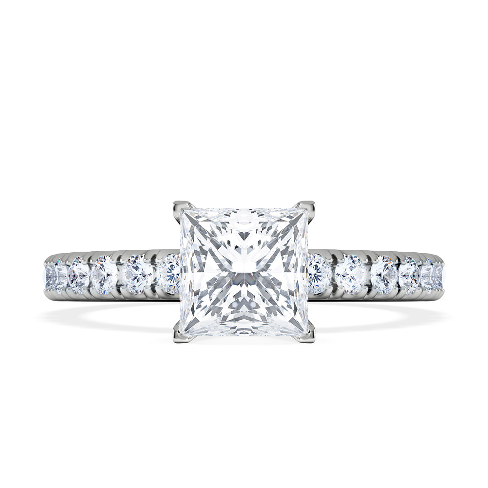 Katerina Lab Princess Diamond Engagement Ring Platinum 1.55ct F/VS1