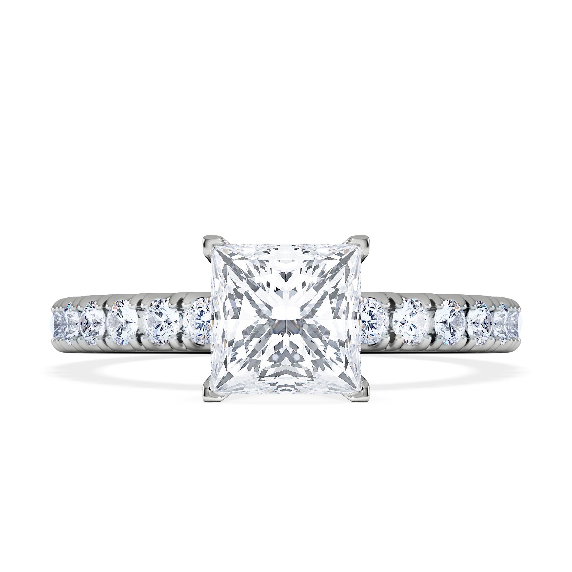 Katerina Lab Princess Diamond Engagement Ring 18KW Gold 1.55ct F/VS1