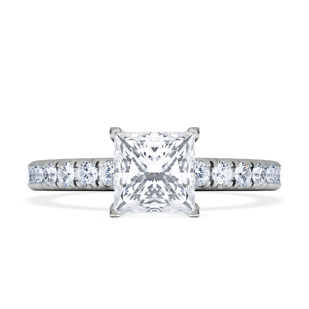 Katerina GIA Princess Diamond Engagement Ring Platinum 1.55ct G/SI2