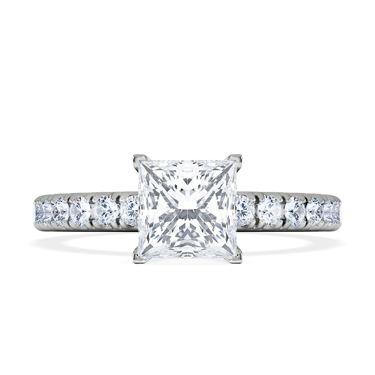 Katerina GIA Princess Diamond Engagement Ring Platinum 1.50ct G/SI2