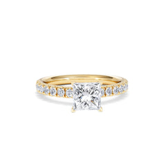 2.10ct Katerina Lab Princess Diamond Engagement Ring 18K Gold F/VS1