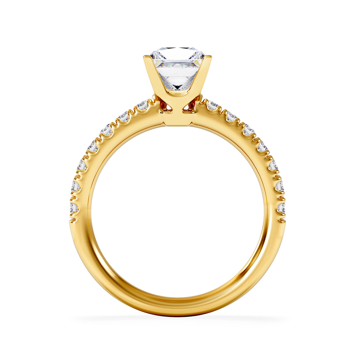 Katerina GIA Princess Diamond Engagement Ring 18K Gold 1.55ct H/SI