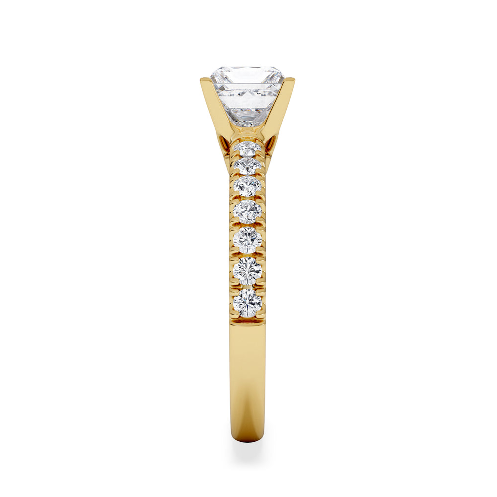 Katerina Lab Princess Diamond Engagement Ring 18K Gold 1.55ct F/VS1