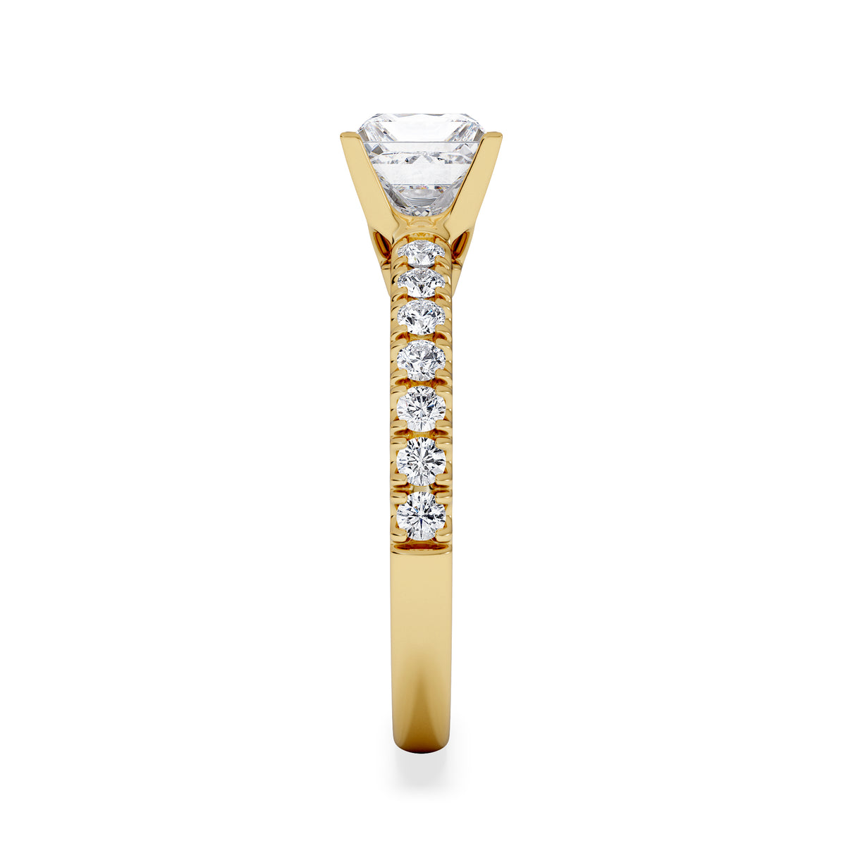 Katerina GIA Princess Diamond Engagement Ring 18K Gold 1.55ct H/SI