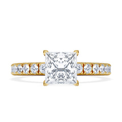 Katerina Lab Princess Diamond Engagement Ring 18K Gold 1.55ct F/VS1