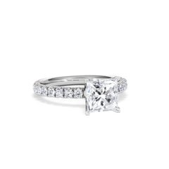 2.10ct Katerina Lab Princess Diamond Engagement Ring 18KW Gold F/VS1