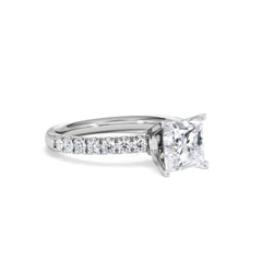 2.10ct Katerina Lab Princess Diamond Engagement Ring 18KW Gold F/VS1