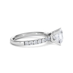 2.10ct Katerina Lab Princess Diamond Engagement Ring 18KW Gold F/VS1