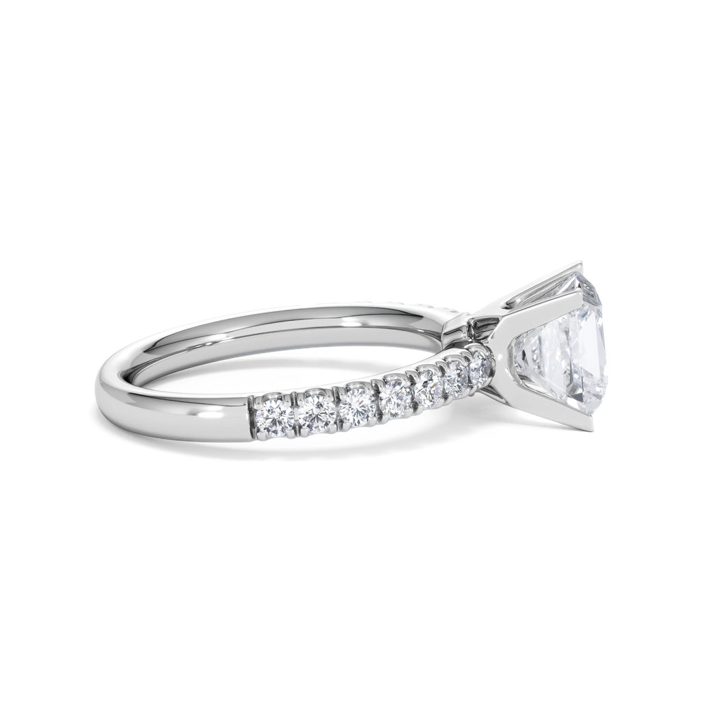 2.10ct Katerina Lab Princess Diamond Engagement Ring 18KW Gold F/VS1