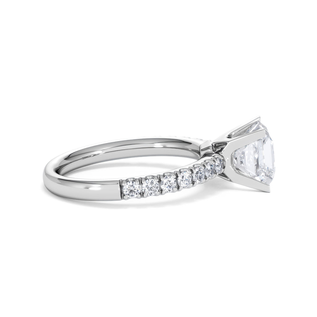 2.10ct Katerina Lab Princess Diamond Engagement Ring 18KW Gold F/VS1